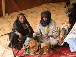 Tuareg musicians at Essekane