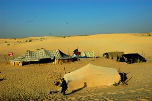 Sahara Passion's camp at the festival in the desert